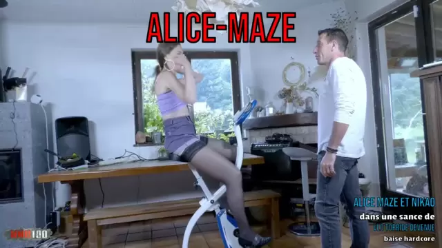 Alice Maze et Nikao dans une séance de vélo torride devenue baise hardcore