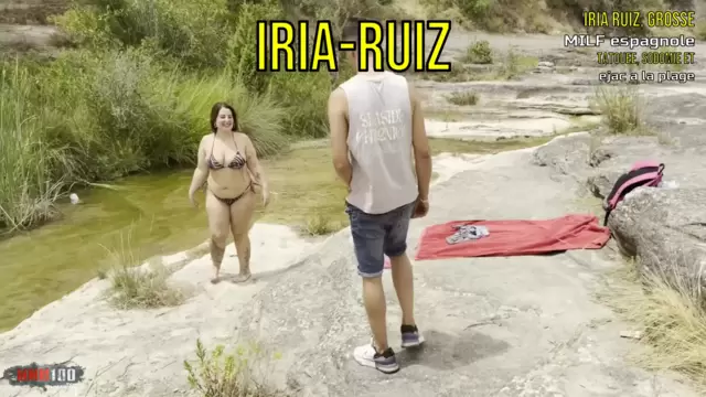 Iria Ruiz, grosse MILF espagnole tatouee, sodomie et ejac a la plage