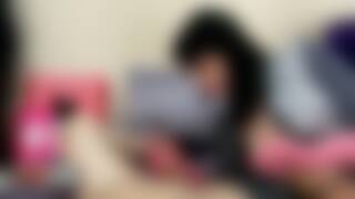 Hot brunette giving handjob wi