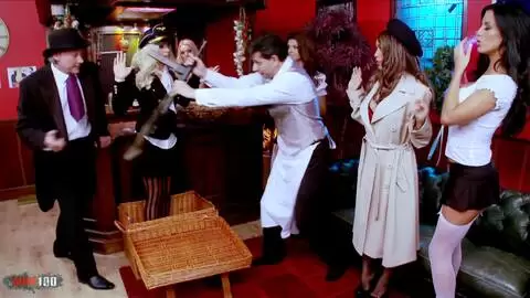 Orgie de Pornstars Gros Seins, Baise en Groupe photo 02