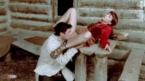 Baise anale avec éjaculation faciale d'une rousse plantureuse et une grosse bite. photo 03