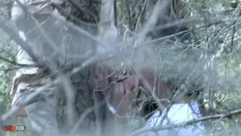 Video voyeur d'une nana qui pompe son mec dans les bois photo 05
