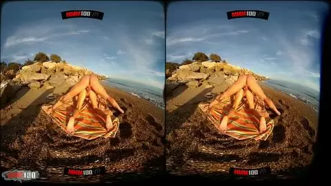 Baise en VR 3D sur la plage avec la sublime roumaine Yasmin Daferro photo 11